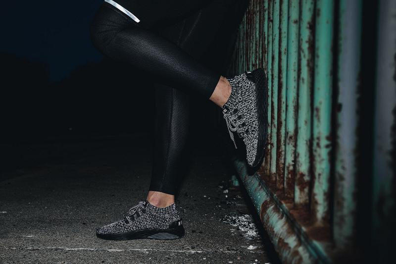 Black Nobull Reflective Knit Runner Women's Running Shoes | CA D1805F